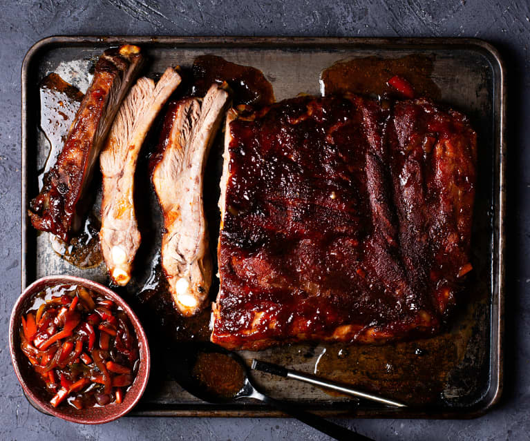 Costillas teriyaki y verduras agridulces (MEATER)