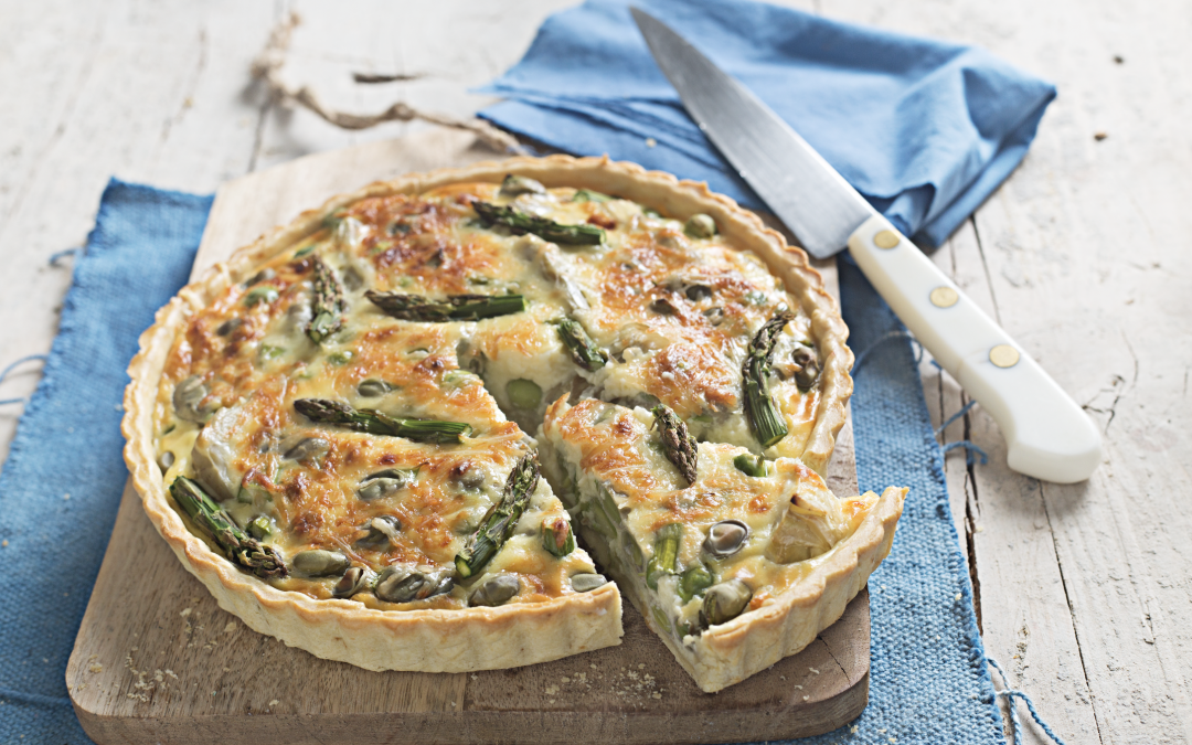 Quiche con verduras de primavera