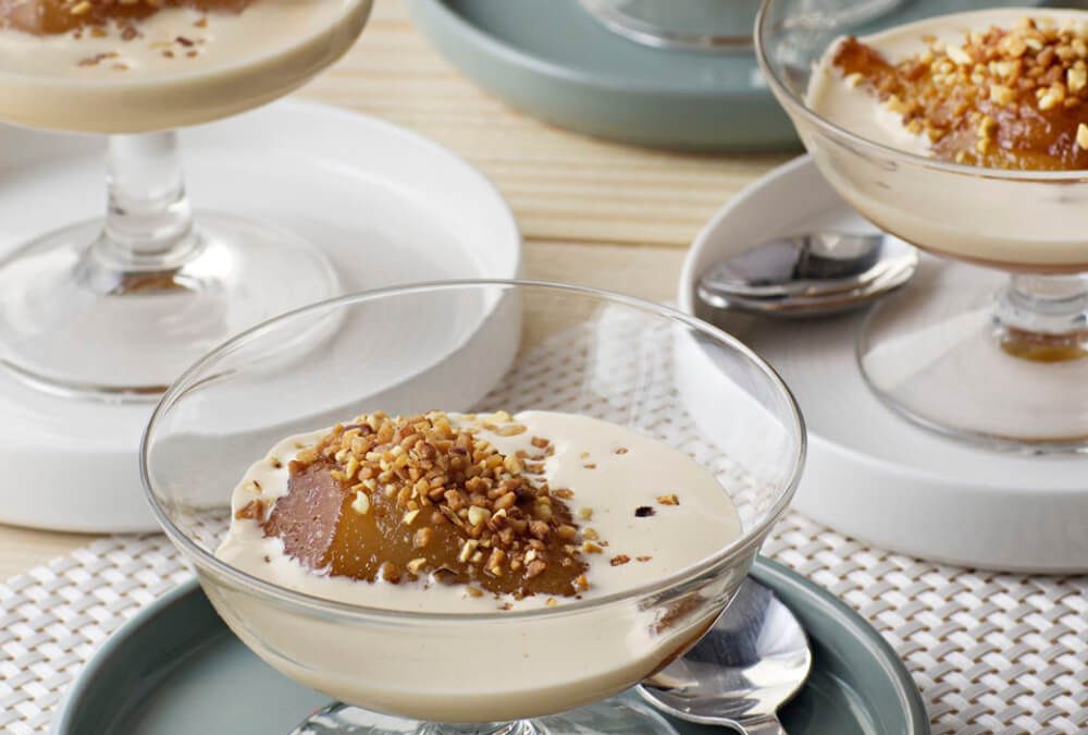 PERAS AL VINO DULCE CON SABAYÓN