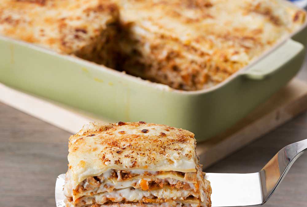 LASAÑA DE BOLOÑESA CON CHAMPIÑONES