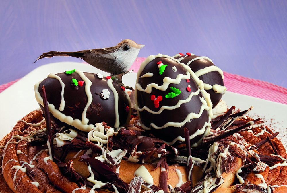 NIDO DE CHOCOLATE CON HUEVOS DE PASCUA