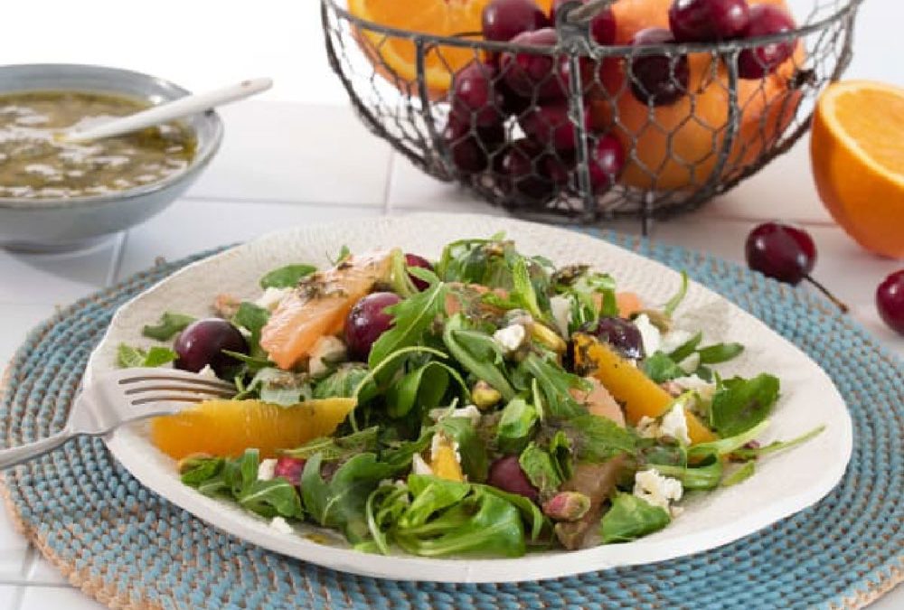 Ensalada de cítricos con vinagreta de menta