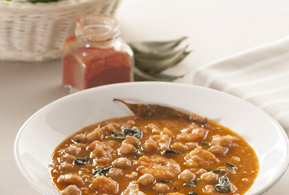 POTAJE DE CUARESMA CON LANGOSTINOS